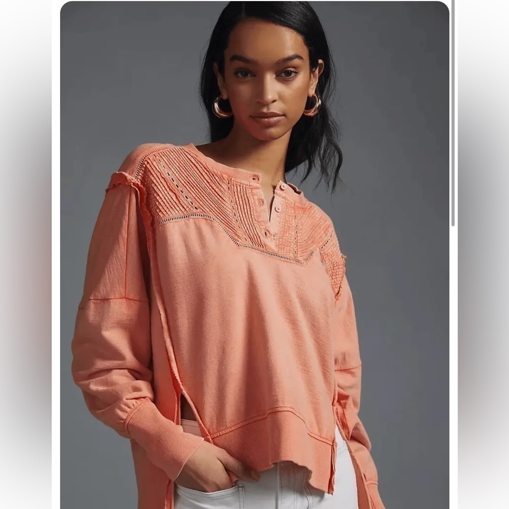 Anthropologie x Pilcro Pintuck Sweatshirt Size XS